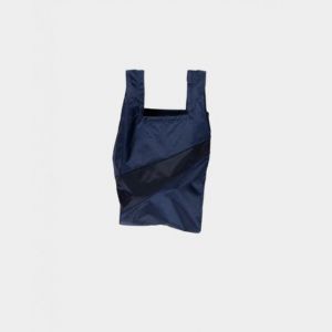 THE NEW SHOPPING BAG Navy & Water SMALL