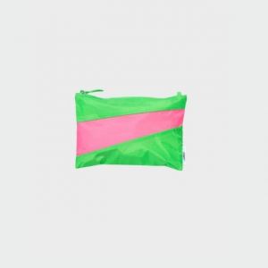 THE NEW POUCH Greenscreen & Fluo Pink MEDIUM